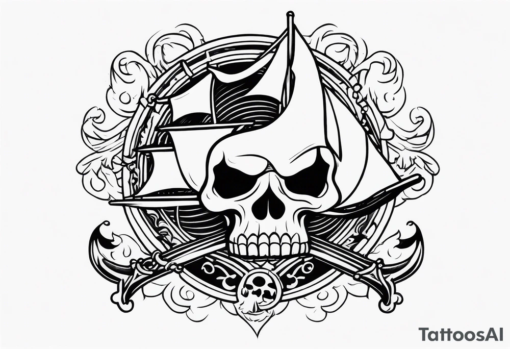 old school pirate tattoo tattoo idea