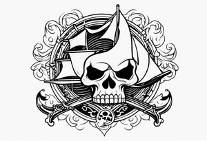 old school pirate tattoo tattoo idea