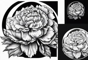 Carnation full moon tattoo idea