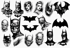 batman gotham sleeve tattoo idea