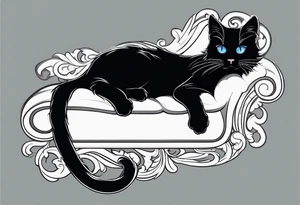 Black cat laying inside arm similar to tattoos in my favourite album tattoo idea