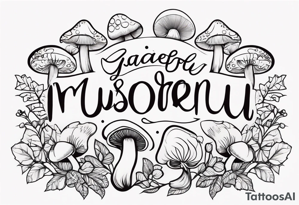 "Graceful Mushrooms" tattoo idea