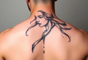 Female water bearer tattoo idea