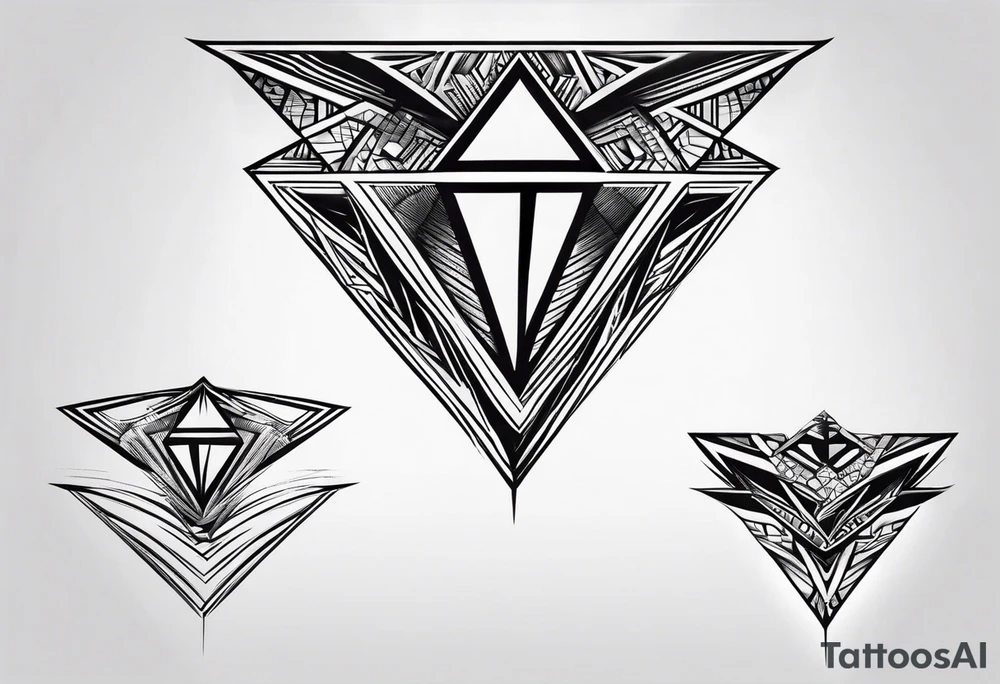 Tribal tattoo courage in diamond shape tattoo idea