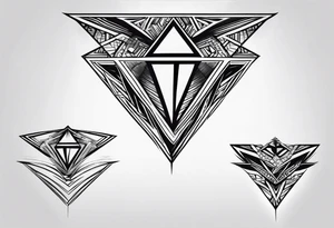 Tribal tattoo courage in diamond shape tattoo idea