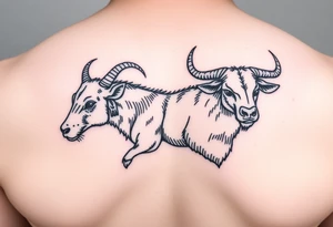 Rat, goat, dog, ox tattoo idea