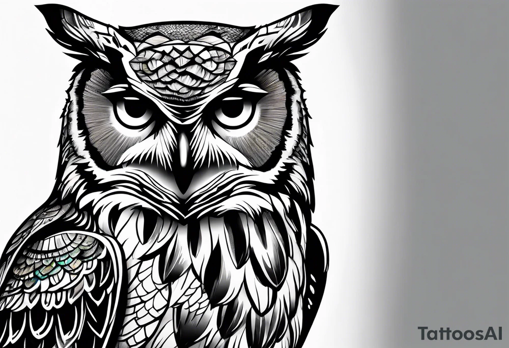 owl tree tattoo idea