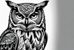 owl tree tattoo idea