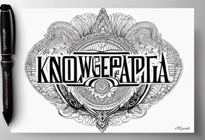 Cleopatra knowledge tattoo idea