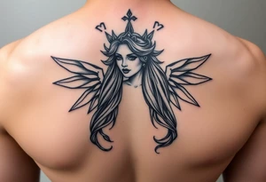 Aquarius theme mysterious screams power elegant and feminine tattoo idea