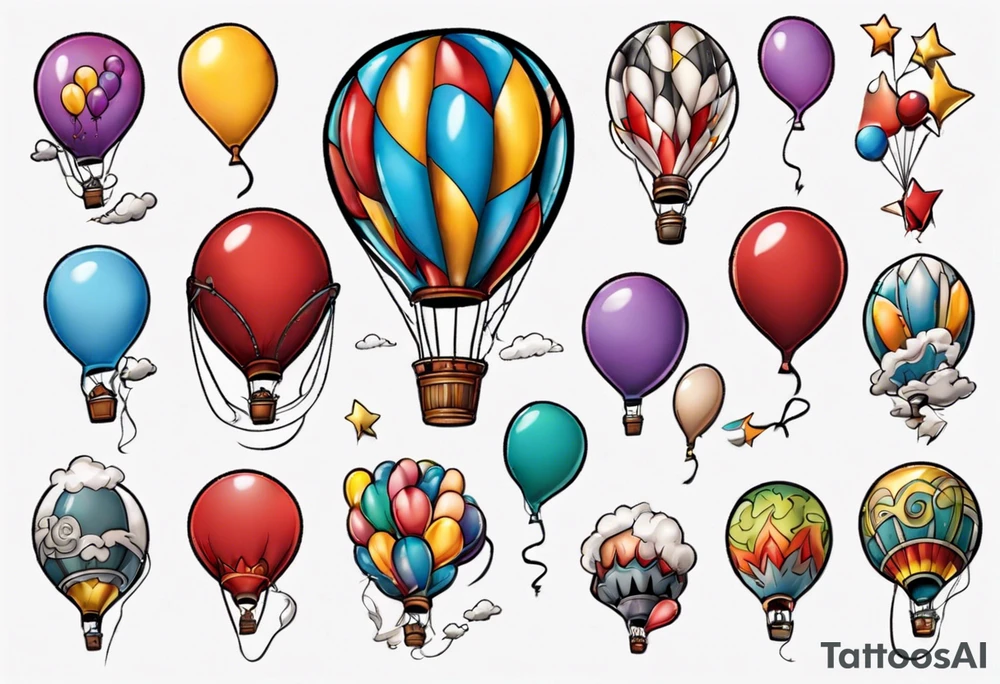 up! balloons tattoo idea