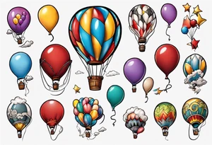 up! balloons tattoo idea