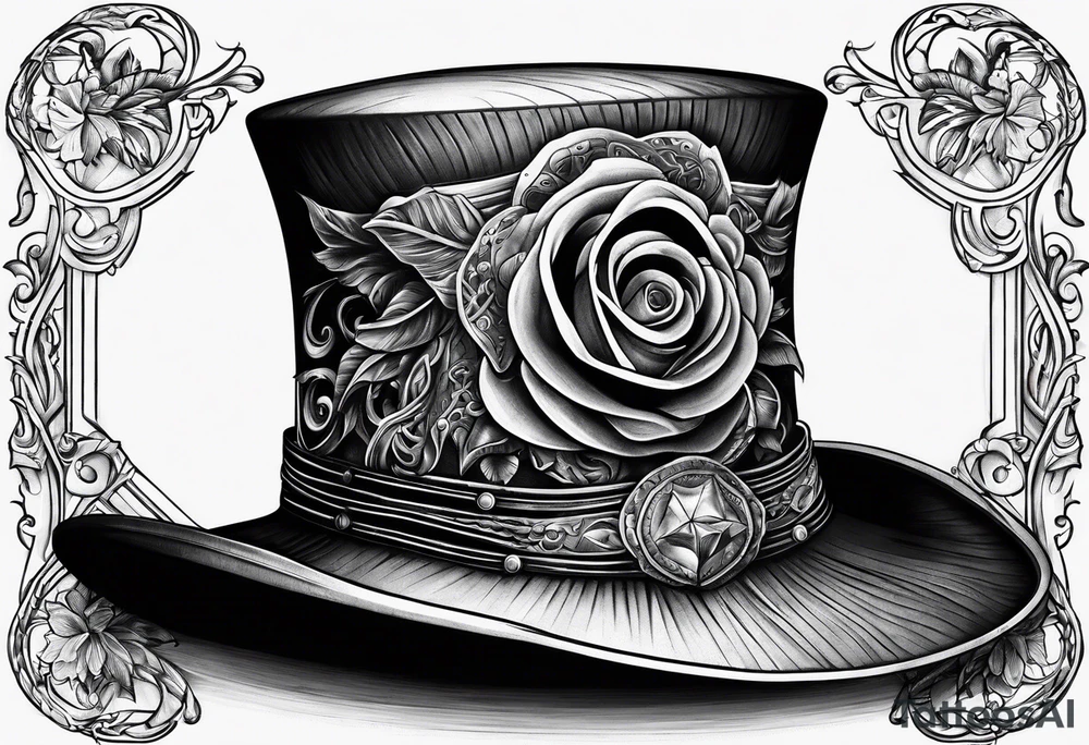 penis hat tattoo idea