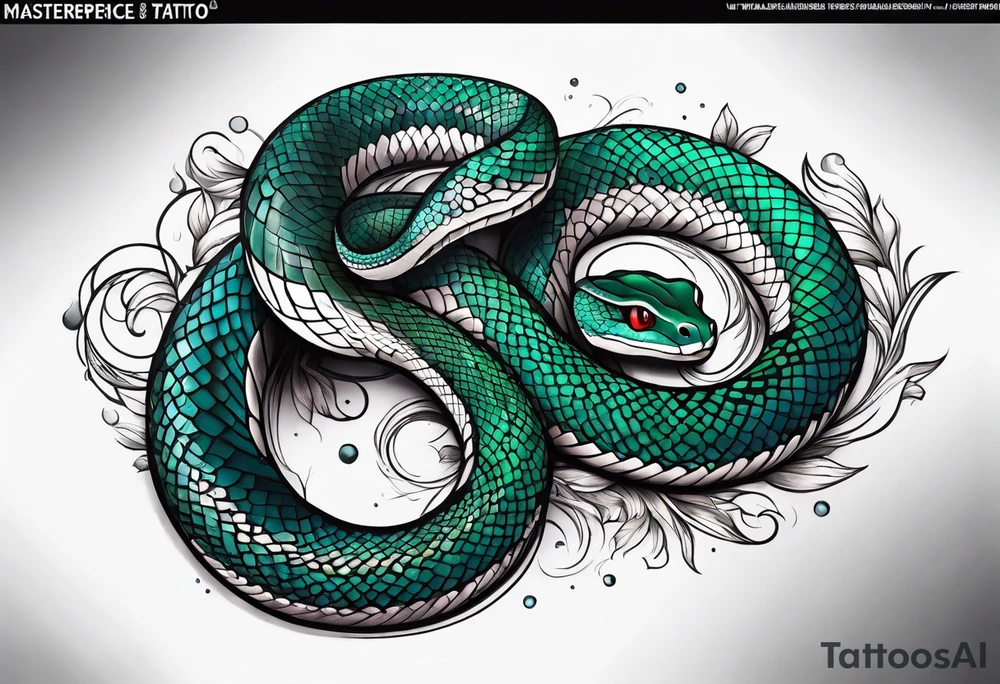 sleeve tattoo of a snake tattoo idea