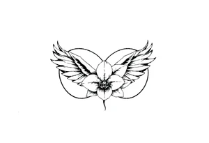 infinity loop with wings inside and an orchid tattoo idea