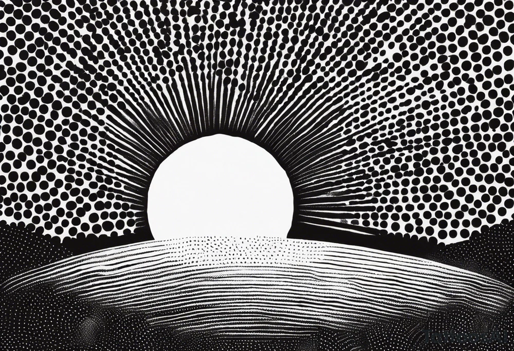 sun rays tattoo idea