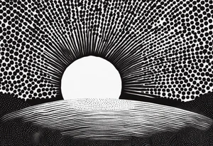 sun rays tattoo idea
