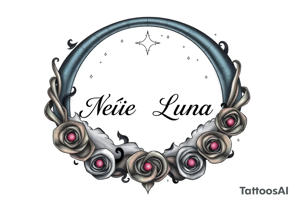 Liviana 
Noélie 
Luna 
ces nom sous un arc en ciel pas fini tattoo idea