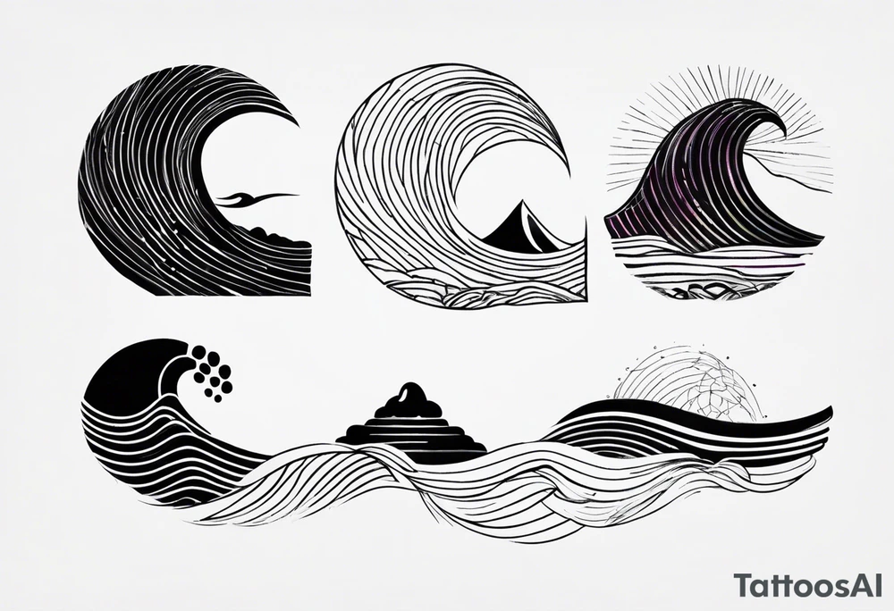 Finger print wave tattoo tattoo idea