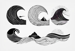 Finger print wave tattoo tattoo idea