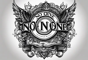 Text "no one service" tattoo idea