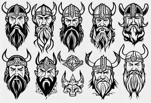 Viking face tattoo idea