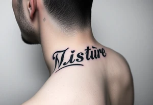 Name on the side of my neck behind the ear cover up tattoo idea tattoo idea