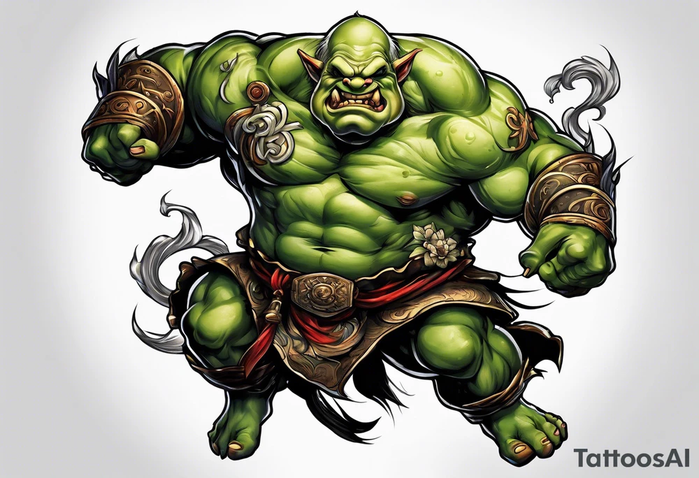 leaping ogre tattoo idea