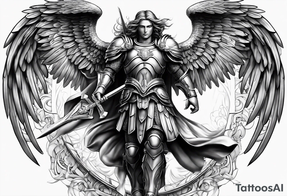 Archangel Saint Michael tattoo idea