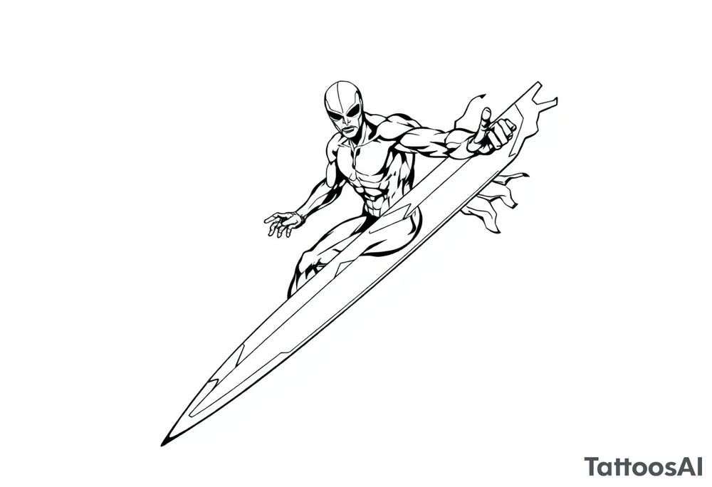 Silver Surfer comic accurate tattoo idea