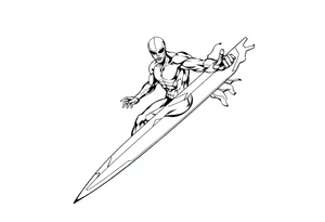 Silver Surfer comic accurate tattoo idea
