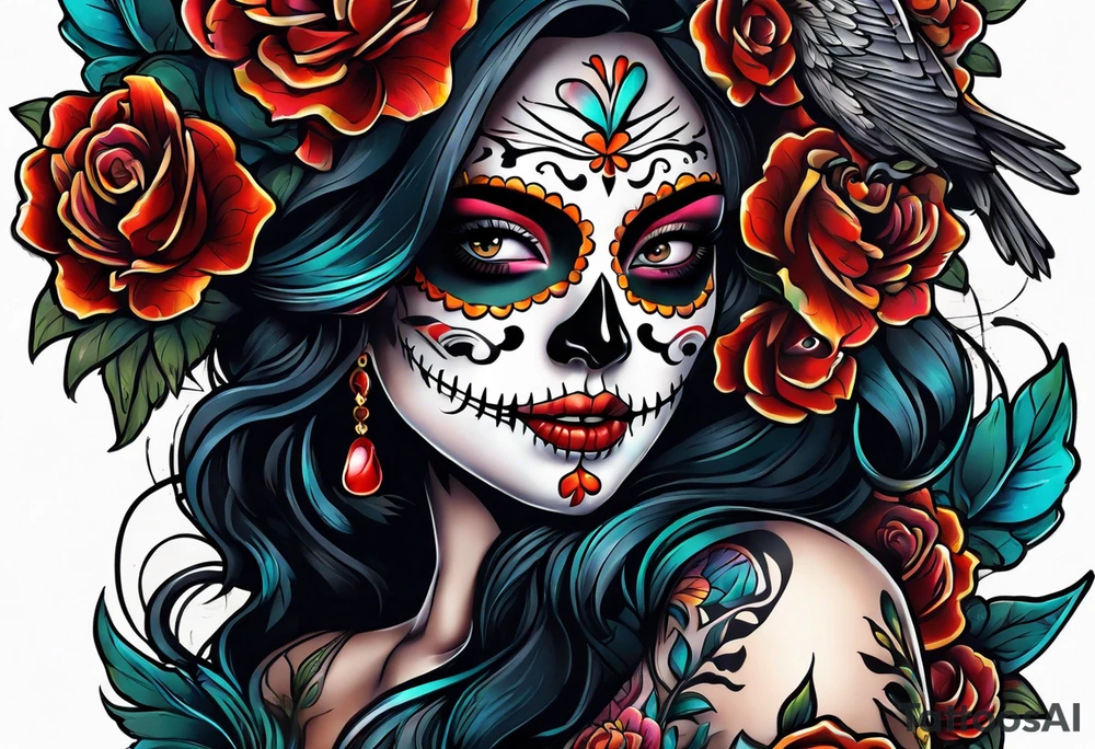 Day of the dead tattoo idea
