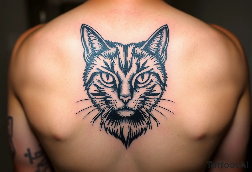black cat tattoo idea