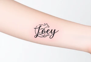 The name Joey in a Kangeroo tattoo idea