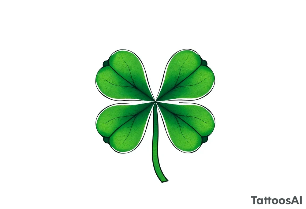 4-leaf clover tattoo idea