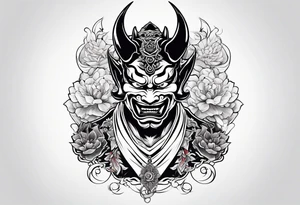 Hannya simple tattoo idea