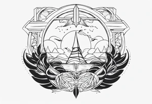 Around NECk men's tattoo tattoo idea