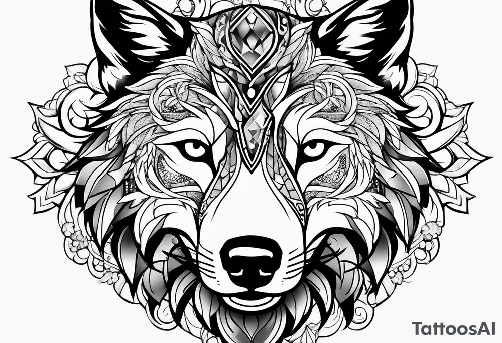 Wolf sleeve tattoo idea