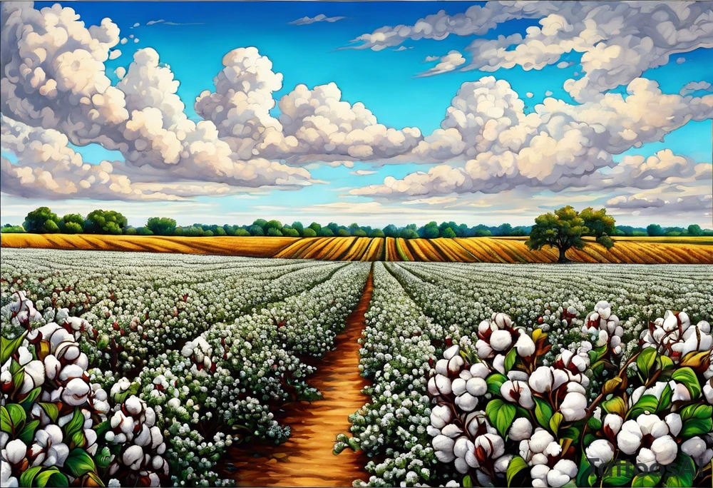 Cotton fields in Monette, Arkansas tattoo idea