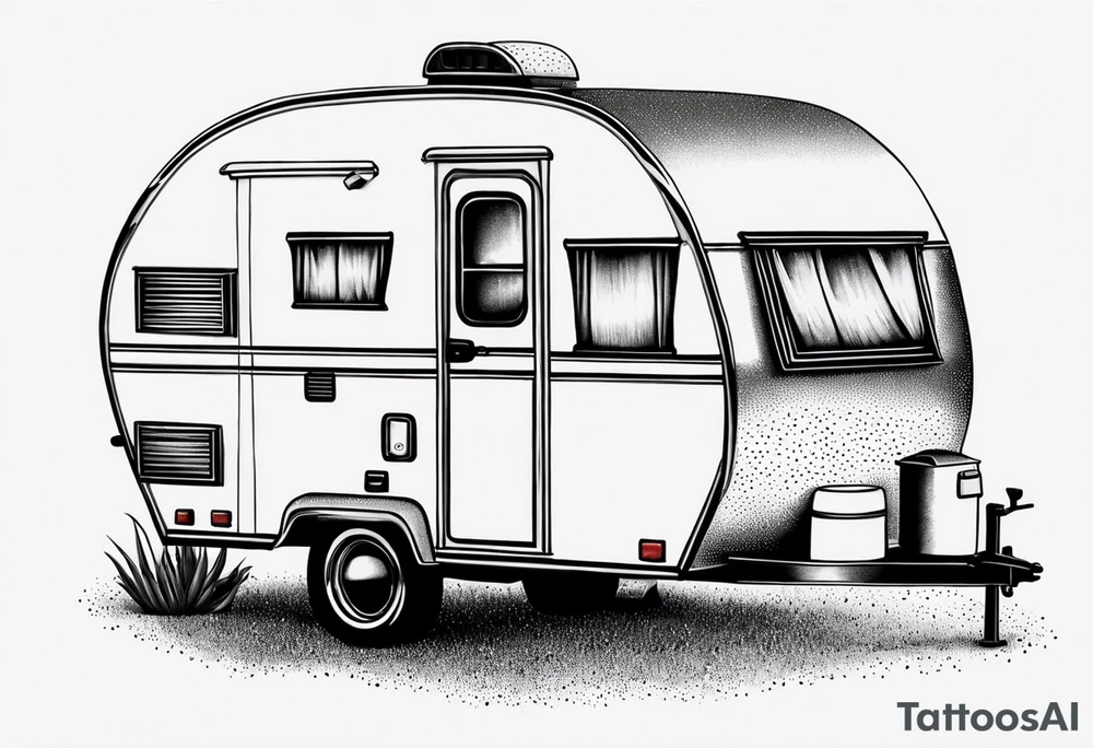 Small camper trailer tattoo idea