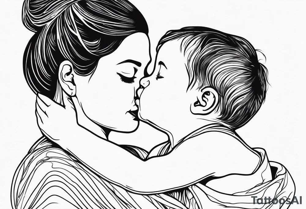 mother baby tattoo idea