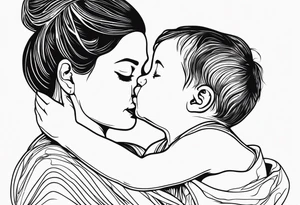 mother baby tattoo idea