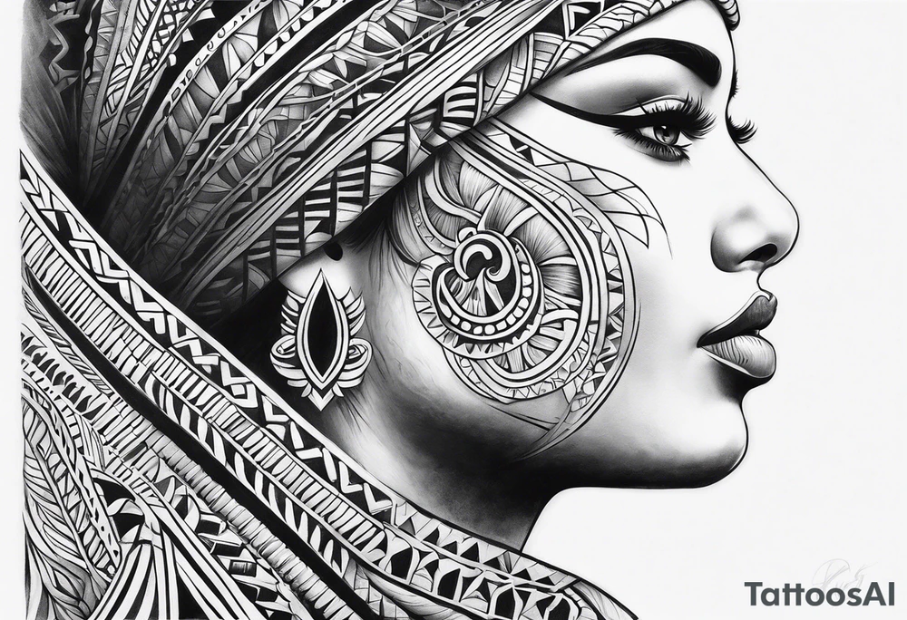 Maori feminine tattoo idea