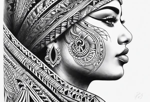Maori feminine tattoo idea