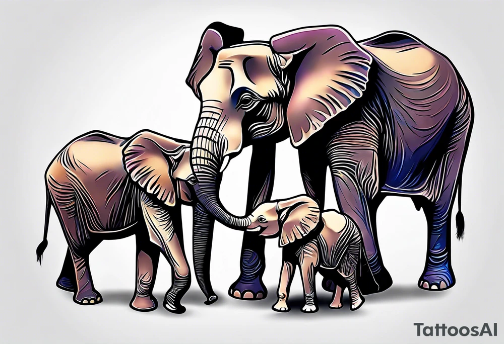 Elephant Family tattoo idea