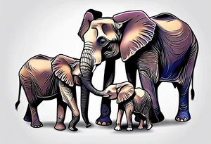 Elephant Family tattoo idea