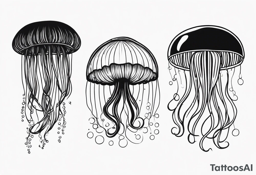 Playful Jellyfish tattoo idea