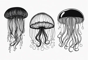 Playful Jellyfish tattoo idea