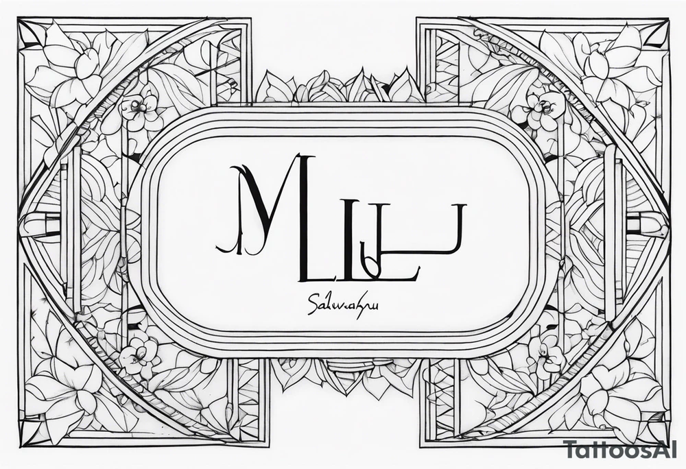 Paring salawaku tattoo combined With Initials MLJ tattoo idea