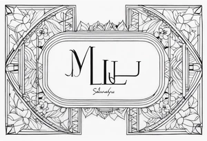 Paring salawaku tattoo combined With Initials MLJ tattoo idea